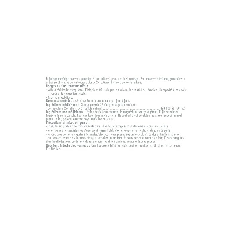 NAKA Naka Platinum Serrapeptase Enzymes, 120.000 SU, Delayed Release, Made