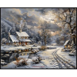 Ankicoleman Designs Winter Farm 5 - Chart Counted Cross Stitch Patterns Needlework DMC Color DIY - Printed