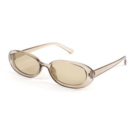 FEISEDY Retro 90s Oval Small Sunglasses Women Men Trendy Sunglasses Tinted Glasses B2801