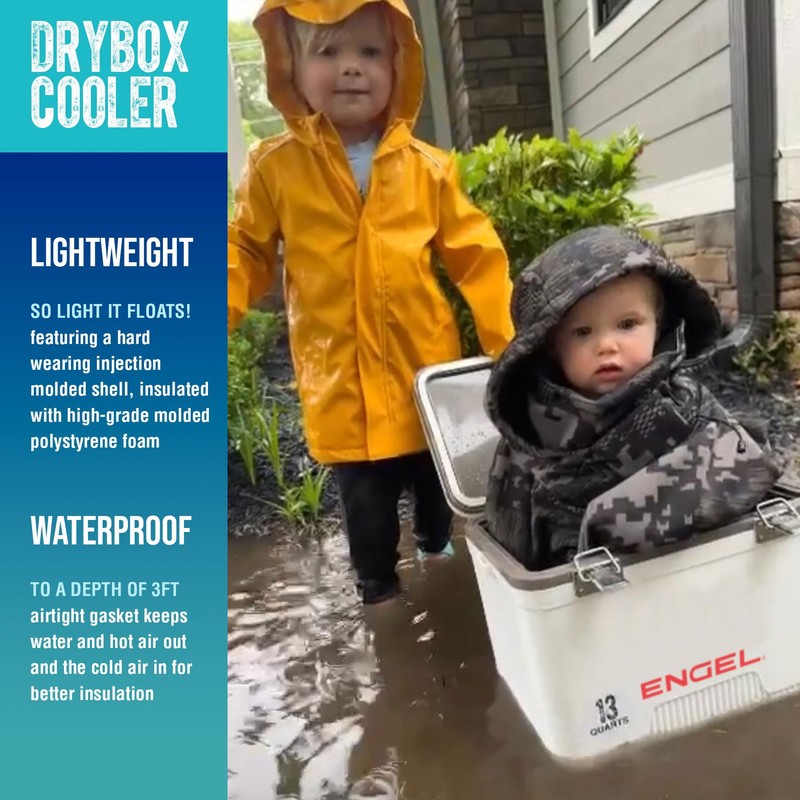 ENGEL UC13 13qt Leak-Proof, Air Tight, Drybox Cooler and Small