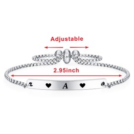 Jzxwan Letter A Gifts for Women Love Letter A Valentines Day Bracelet for Wife Girlfriend