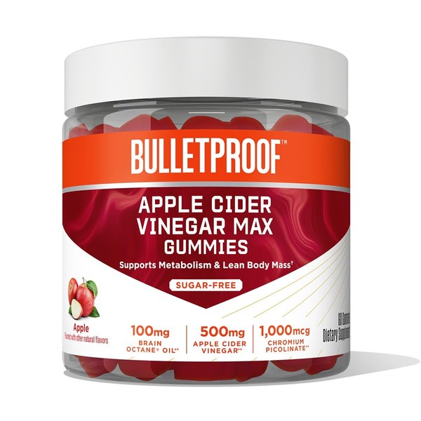 Bulletproof Bulletproof Apple Cider Vinegar Max Sugar-Free Gummies, 60 Count,
