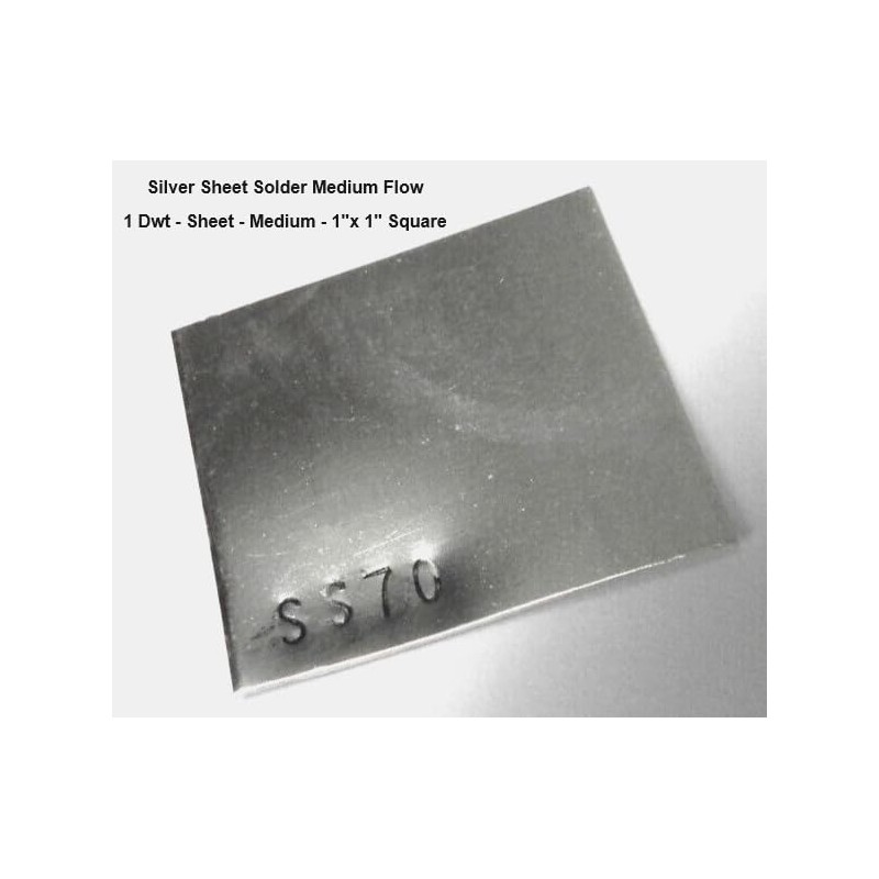 Silver Solder Sheet 70% Medium Flow 1 Dwt Jewelry Making