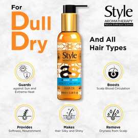 Style Aromatherapy Professional Moroccan Argan Hair Oil UV Protection, Ultimate Shine & Smoothness- 100 ML