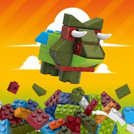 MEGA Construx Wonder Builders 140 Pcs Building Tube, Speckled Colors