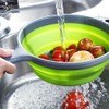 Vctitil Foldable Space-Saving Silicone Colander Strainer Colander Dish Drainer Draining