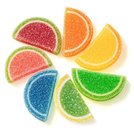 NY SPICE SHOP Jelly Fruit Candy - 1 Pound Fruit Slices Candy - Assorted Fruit Gummies Snack