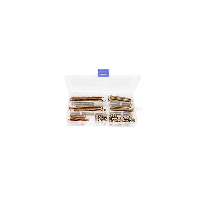 50pcs 1/4-20" Baby Bed Hardware Replacement Kit, Zinc Plated Hex