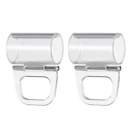 HIAKDOFT 2PCS Hook Handle Cordless Blind Pull Grips Cordless Roller Shade Pulls Plastic Blind Clips Cordless Blind Handles Transparent
