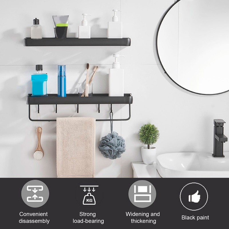 40cm Wall Mounted Storage Rack Wall Shelf Seasoning Organizer for