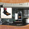 Vertuo Pod Holder Drawer with Deluxe Black Tempered Glass Top,