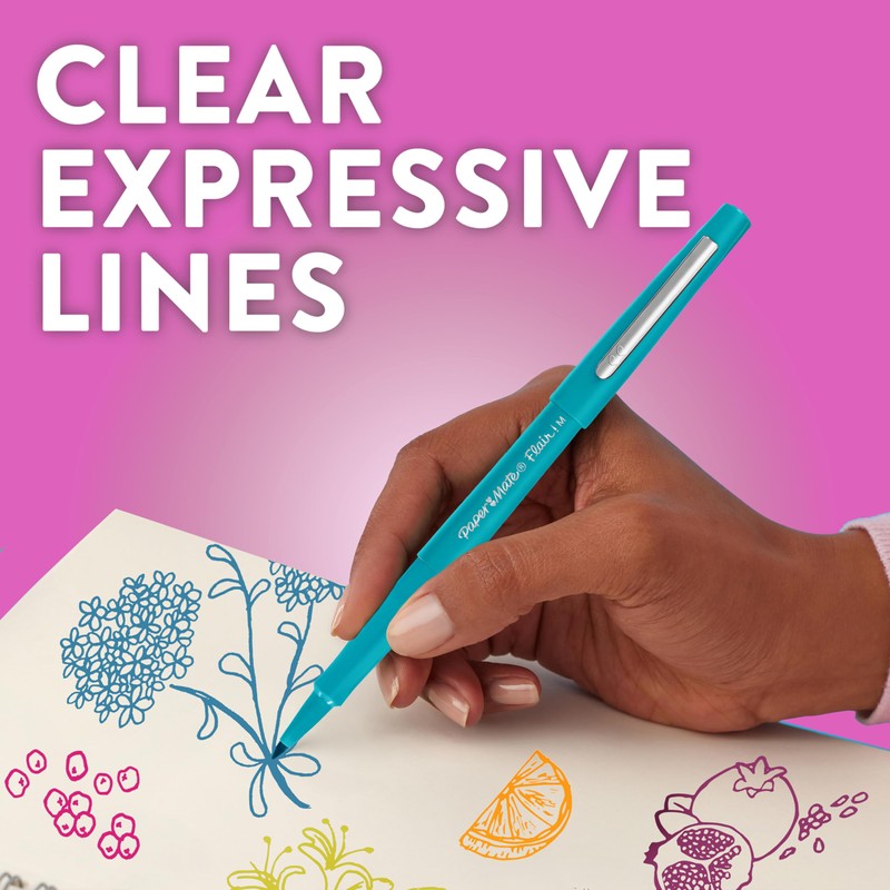 Paper Mate Flair Pen, 0.7 mm Medium Tip, Black, Box