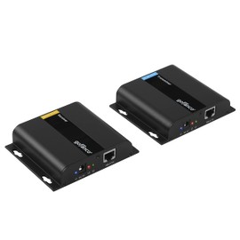 gofanco 4K HDMI Extender Over IP Kit – 4K @30Hz, 394ft/120m, 1-to-1 CAT6/7, 1-to-Many Over Gigabit 1G Gigabit Ethernet Switch, Network LAN, VLAN, Scalable, IR Extension, Low Latency (HD14Ext1xN)
