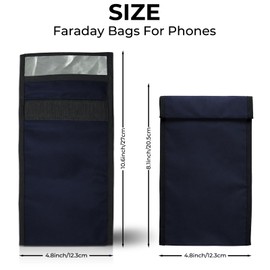 COUSLEWI Faraday Bags for Phones Anti-Theft Protection Navy Blue