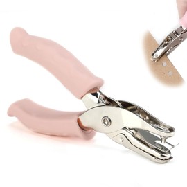 Single Hole Punch 3mm, Circle Handheld Hole Puncher Hole Puncher Small Metal for Paper Plastic Handbooks Notebooks Paper DIY Crafts Home Bank Office School