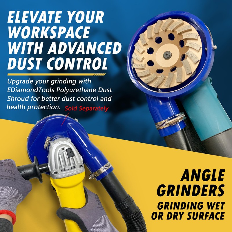 7" Diamond Grinding Wheels for Concrete or Masonry, 24 Turbo