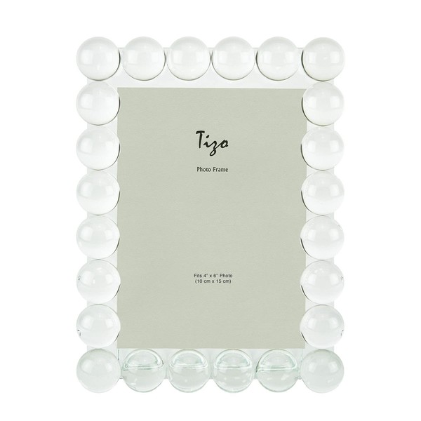 TIZO Design 4x6 Crystal Clear Glass Picture Frame, Boutique Quality