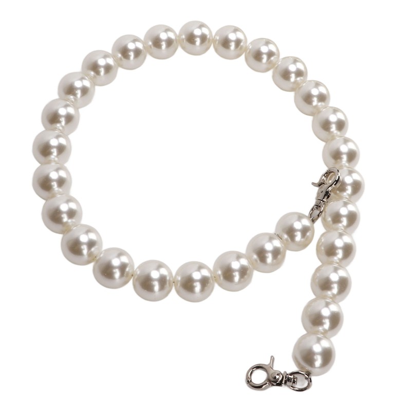 2Pcs Pearl Bead Bag Chain 60cm Workmanship Easily Install Detachable