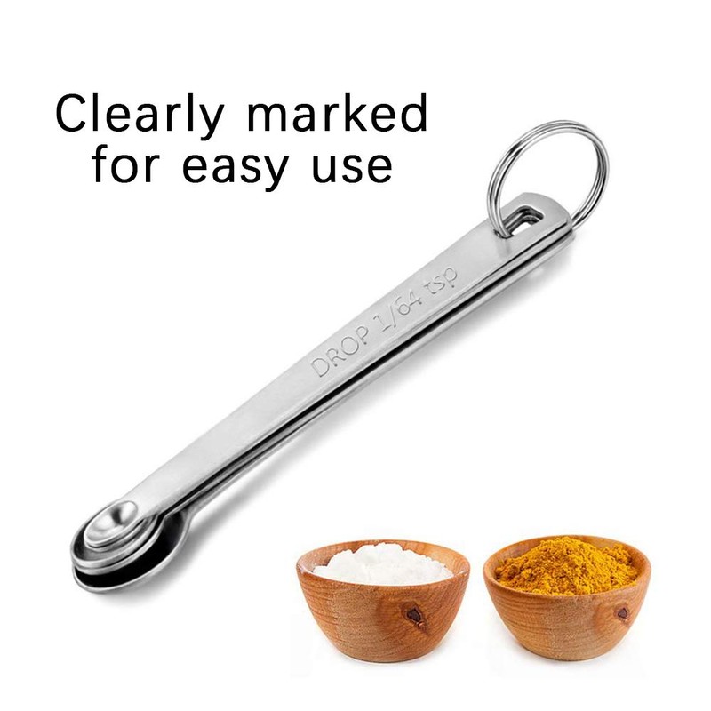 BERYLER 1Pack Mini Measuring Spoons Set, Heavy Duty Stainless Steel