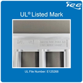 ICC 12-Port Keystone Wall Plate (1 Pack), UL Listed, Durable ABS Plastic, 2-Gang Wall Plate for RJ45 Modular Jack and Inserts, Ivory