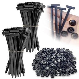 100 Stück Universal-Kabelbinder-Schnalle,Mehrzweck-Kunststoff,Robust,selbstsichernd,Nylon Super Haltbar Selbsthemmend Kabelbinder für Kabelmanagement,Gartenarbeit,Wohnen,Werkstätten