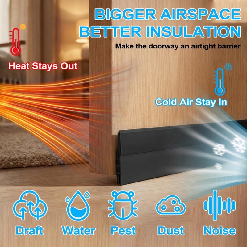 Door Draft Stopper Set - Door Bottom Seal - Door