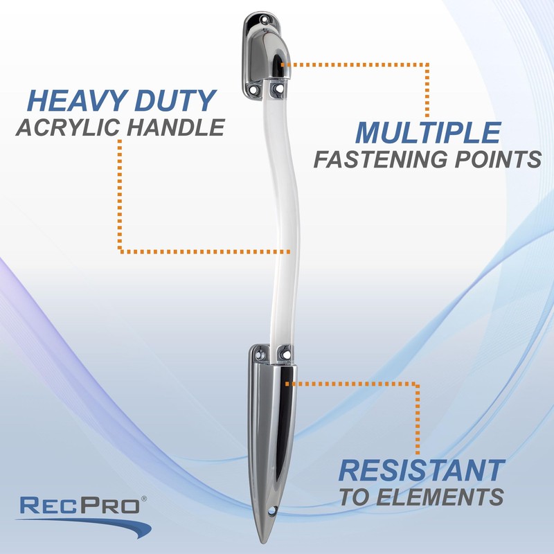 RecPro RV Acrylic Lighted S Curve Style Entry Handle |