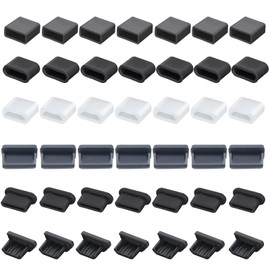 42 PCS 6 Types USB Anti Dust Cover Plugs, USB Type-C Dust Stopper, Silicone Soft Micro USB Cap Port Protector, Anti Dust Cover Protector Plugs Cap for USB A, Type C, Micro USB Female and Male Ports