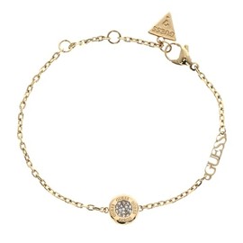 GUESS Bracelet pour Femme Matelassé Gold Coin JUBB04594JWYGS, Crystal