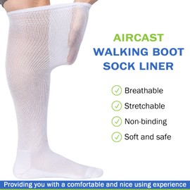 MD Foot Thera Walking Boot Replacement Socks Medical Liner for Orthopedic Brace Shoe Tube Socks Under Air Cam Walkers&Fracture Boot Casts…