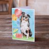 Caroline's Treasures Happy Birthday Australian Shepherd Greeting Cards and Envelopes