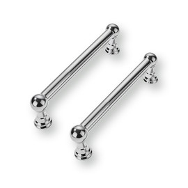 CABDM 4 Inch 10 Pack Solid Kitchen Cabinet Handles Heavy Duty Cabinet Pulls Drawer Pulls Cabinet Hardware Kitchen Handles for Cabinets Poilshed Chrome Cupboard Handles