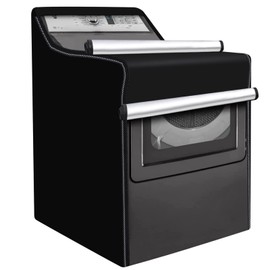 ANMINY Washing Machine Cover for Top Front Load, Outdoor Waterproof Washer Dryer Cover Dustproof Sun Wind Resistant Zipper 420D Oxford Cloth Washer Dryer Protector - 29" W x 28" D x 43" H, Black