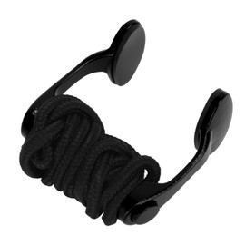 Diving Nose Clip Adjustable Aluminum Alloy Professional Swimming Nose Plug with Lanyard Black