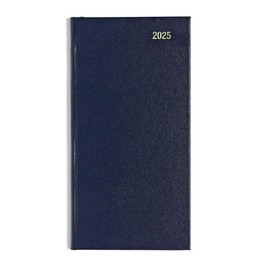 Morgan's Direct 2025 Slim Diary Two Weeks to View Planner with Hard Cover | Blue