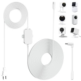 UYODM 13Ft/4m Outdoor Power Adapter for Wyze Cam Pan v3, Wyze Cam V4, Wyze OG, Wyze Cam v3 and v3 Pro, No Need for a Charging Head, Suitable for Indoor and Outdoor Use, IP67 Waterproof