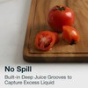 Sango Acacia Cutting Board Set with Juice Grooves and Stand,
