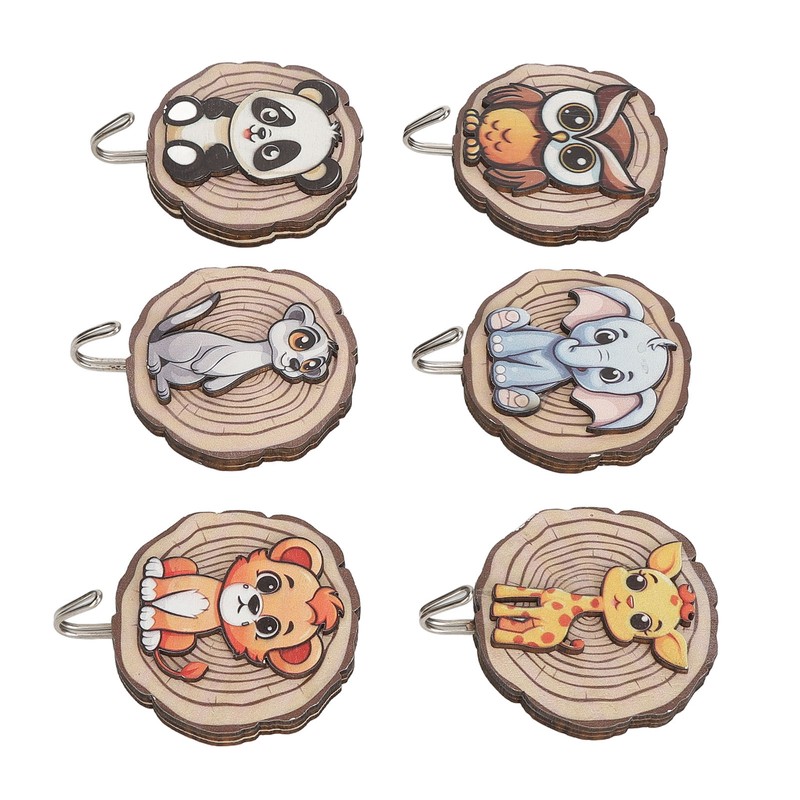 Children Cartoon Clothes Hook No Drilling Lovely Self Adhesive Kids