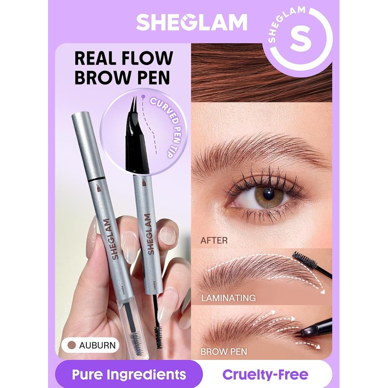 SHEGLAM Lápiz Laminador de Cejas Real Flow - Castaño Rojizo