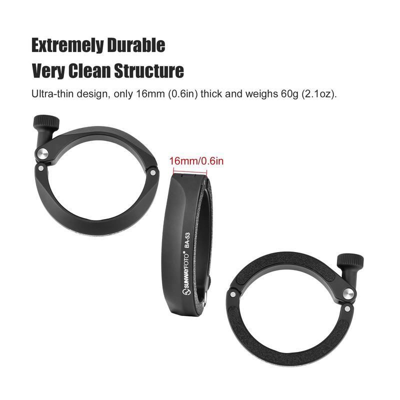 SUNWAYFOTO BA-53 Cell Phone Adapter for Binocular, Universal Smartphone Mount