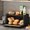 Trironsun Rattan Bamboo Bread Box for Kitchen Counter Large Capacity