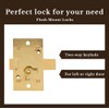 Small Brass Plated Flush Mount Lock Set for Grandfather Clock,