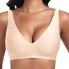 Jiuday Deep V Push Up Bra without Underwire for Women