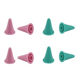8pcs Knitting Needle Point Protectors, Silicone Knitting Needle Tip Cap Stoppers Stitch Stopper Protector Cover Crocheting Accessories Supplies (Pink Large and Green Large), SATONBEYI