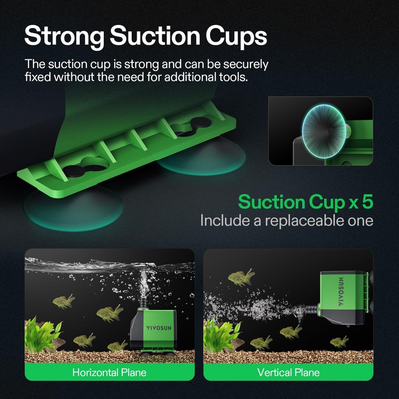 VIVOSUN 800GPH Submersible Pump(3000L/H, 24W), Ultra Quiet Water Fountain Pump