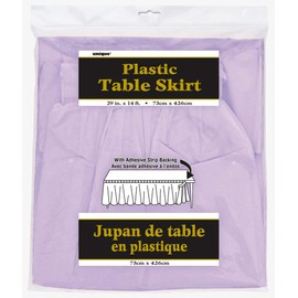 14ft Lavender Plastic Table Skirt