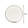Narumi 51008-1946 Cup Saucer, Thin Pearl Accent, Arabesque, Platinum, Silver,