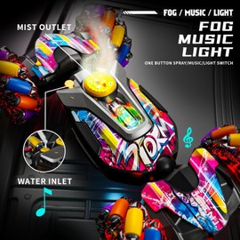 Gesture Sensing RC Stunt Car,christmas gift for kids,Remote Control Car Toys for Ages 5-7-13,with Lights Music Spray,4WD 360° Spins All Terrains Kids Toys RC Cars,3-6 Year Old Boy Birthday Gift & 3-12 Best Gift for Kids
