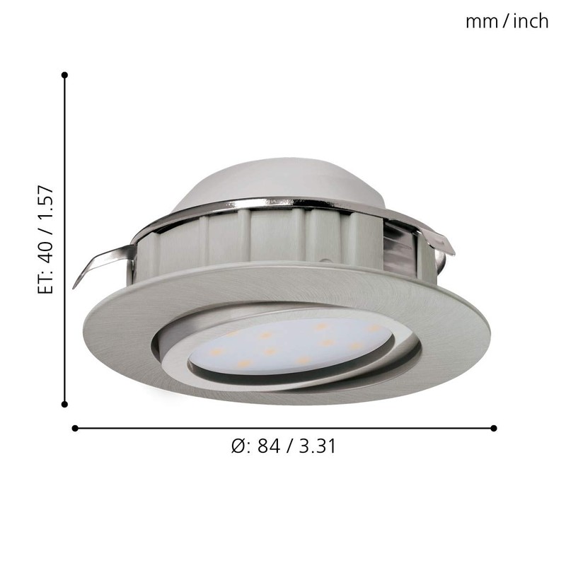 LED-EINBAUSPOT Ø84 NICKEL-M.'PINEDA'