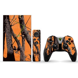 MightySkins Skin Compatible with NVIDIA Shield TV (2017) Pro - Orange Camo | Protective, Durable, and Unique Vinyl Decal wrap Cover | Easy to Apply, Remove, and Change Styles | Made in The USA